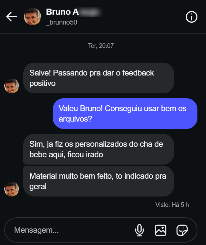 Conversa com Bruno sobre os moldes de papelaria