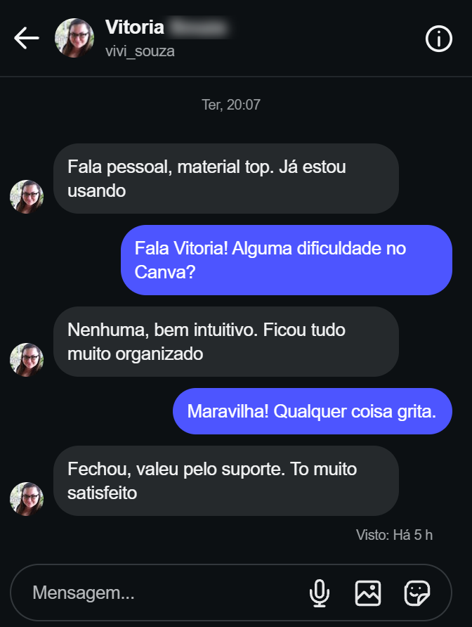 Conversa com Vitoria sobre os moldes de papelaria